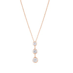 Load image into Gallery viewer, Three-Stone 1.55 CT Round Bezel-Set Diamond Pendant Necklace | Lab-Grown | Solid Gold