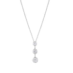 Load image into Gallery viewer, Three-Stone 1.55 CT Round Bezel-Set Diamond Pendant Necklace | Lab-Grown | Solid Gold