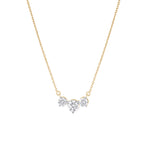 Load image into Gallery viewer, Three-Stone Diamond Pendant Necklace for Women | Lab Grown | 2.01 CT | Fine Gold Jewelry