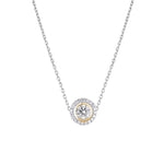 Load image into Gallery viewer, Lab Grown Round Cut Halo Diamond Necklace | 0.68 CT | Certified 21 Stone Pendant | For Women