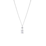 Load image into Gallery viewer, 2.39 Carat Toi et Moi Diamond Necklace | Lab Grown | Emerald & Round Cut | Solid Gold Pendant