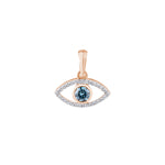 Load image into Gallery viewer, Lab Grown Diamond Evil Eye Pendant Necklace | 0.299 CT | 29 Round Cut Stones | Solid Gold