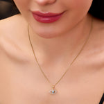 Load image into Gallery viewer, Lab Grown Diamond Evil Eye Pendant Necklace | 0.299 CT | 29 Round Cut Stones | Solid Gold