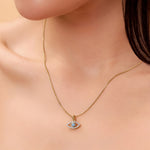 Load image into Gallery viewer, Lab Grown Diamond Evil Eye Pendant Necklace | 0.299 CT | 29 Round Cut Stones | Solid Gold
