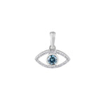 Load image into Gallery viewer, Lab Grown Diamond Evil Eye Pendant Necklace | 0.299 CT | 29 Round Cut Stones | Solid Gold