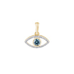 Load image into Gallery viewer, Lab Grown Diamond Evil Eye Pendant Necklace | 0.299 CT | 29 Round Cut Stones | Solid Gold