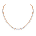 Load image into Gallery viewer, Elegant Tennis Necklace | 17.52 Carat Lab Created Round Diamonds | Solid Gold | IGI Certified