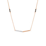 Load image into Gallery viewer, Modern V Bar Diamond Mangalsutra in Gold (10K/14K/18K) | Lab Grown Diamonds