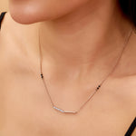 Load image into Gallery viewer, Modern V Bar Diamond Mangalsutra in Gold (10K/14K/18K) | Lab Grown Diamonds