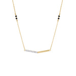 Load image into Gallery viewer, Modern V Bar Diamond Mangalsutra in Gold (10K/14K/18K) | Lab Grown Diamonds