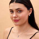 Load image into Gallery viewer, Two Stone Drop Diamond Pendant Necklace – 1.54 CT Pear & Round Lab-Grown Diamonds