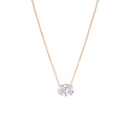 Load image into Gallery viewer, Solitaire Oval Diamond Pendant Necklace – Lab-Grown | 0.25 to 5.00 CT | 10K 14K 18K Gold