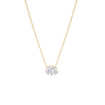 Load image into Gallery viewer, Solitaire Oval Diamond Pendant Necklace – Lab-Grown | 0.25 to 5.00 CT | 10K 14K 18K Gold