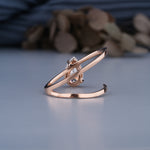 Load image into Gallery viewer, 1 Carat Pear Lab Grown Diamond Bypass Solitaire Ring in Rose Gold | IGI Certified | VVS–VS Clarity | E–F Color