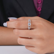 0.87 Carat Infinity Lab Grown Diamond Engagement Ring | IGI Certified