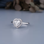 Load image into Gallery viewer, Heart Halo Lab Grown Diamond Ring – 1.00 ct | White Gold | IGI Certified