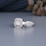 Load image into Gallery viewer, 1.11 Carat Princess Halo Lab Grown Diamond Ring | IGI Certified