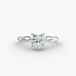 Load image into Gallery viewer, Heart Lab-Grown Diamond Knife-Edge Five-Prong Engagement Ring | Romantic Solitaire | IGI Certified | 10K/14K/18K Gold