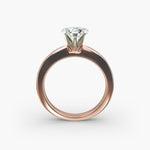 Load image into Gallery viewer, Heart Lab-Grown Diamond Solitaire Ring – 5-Prong Bold Band | IGI Certified | 10K/14K/18K Gold