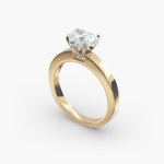 Load image into Gallery viewer, Heart Lab-Grown Diamond Solitaire Ring – 5-Prong Bold Band | IGI Certified | 10K/14K/18K Gold