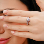 Load image into Gallery viewer, Halo Lab Grown Diamond Engagement Ring – 1.20 ct | IGI Certified