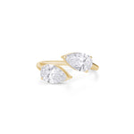 Load image into Gallery viewer, Toi et Moi Pear Shaped Lab Grown Diamond Ring | 1.00 Carat Total | 10K/14K/18K Gold | Yellow, White, Rose
