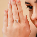 Load image into Gallery viewer, 1.25 CTW Toi Et Moi Round And Pear Lab-Grown Diamond Ring in 14K Yellow Gold – IGI Certified