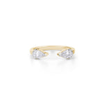 Load image into Gallery viewer, Toi et Moi Pear Lab Grown Diamond Ring | 0.60 Carat Total | 10K/14K/18K Gold | Yellow, White, Rose