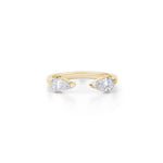 Load image into Gallery viewer, 0.81 CTW Toi Et Moi Pear Lab-Grown Diamond Ring in 14K Yellow Gold – IGI Certified