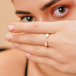 Load image into Gallery viewer, 0.81 CTW Toi Et Moi Pear Lab-Grown Diamond Ring in 14K Yellow Gold – IGI Certified