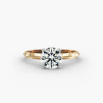 Load image into Gallery viewer, Round Lab Grown Diamond Solitaire Ring | 1.00–5.00 Carat | Classic Band | IGI Certified | 10K/14K/18K Yellow, White, Rose Gold