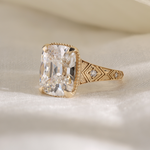 Load image into Gallery viewer, Ready-to-Ship 7 CT Cushion Lab-Grown Diamond Solitaire Ring | 14K Yellow Gold