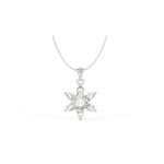 Load image into Gallery viewer, 0.24 CT Lab-Grown Diamond Rose & Star Pendant Necklace | Solid Gold | Elegant Design