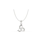 Load image into Gallery viewer, 0.38 CT Lab-Grown Diamond Leaf Pendant Necklace | Solid Gold | Elegant Nature-Inspired Design