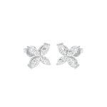 Load image into Gallery viewer, Marquise Lab-Grown Diamond Earrings 0.88 CTW – 8 Stones | Screw Back | 10K, 14K, 18K White, Yellow & Rose Gold | IGI Certified