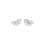 Load image into Gallery viewer, Marquise & Round Lab-Grown Diamond Cluster Earrings 0.45 CTW – 8 Stones | 10K, 14K, 18K White, Yellow & Rose Gold | IGI Certified