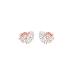 Load image into Gallery viewer, Marquise & Round Lab-Grown Diamond Cluster Earrings 0.45 CTW – 8 Stones | 10K, 14K, 18K White, Yellow & Rose Gold | IGI Certified