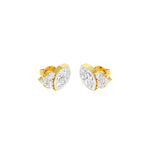 Load image into Gallery viewer, Marquise & Round Lab-Grown Diamond Cluster Earrings 0.45 CTW – 8 Stones | 10K, 14K, 18K White, Yellow & Rose Gold | IGI Certified