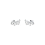 Load image into Gallery viewer, Emerald & Pear Lab-Grown Diamond Toi et Moi Earrings 0.56 CTW – 4 Stones | Two-Stone Design | 10K, 14K, 18K White, Yellow & Rose Gold | IGI Certified