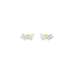 Load image into Gallery viewer, Emerald & Pear Lab-Grown Diamond Toi et Moi Earrings 0.56 CTW – 4 Stones | Two-Stone Design | 10K, 14K, 18K White, Yellow & Rose Gold | IGI Certified