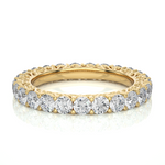 Load image into Gallery viewer, 2.28 CT Round Lab Grown Diamond Prong Set Eternity Band | 25 Stone Gold Ring