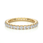 Load image into Gallery viewer, 1.04 CT Round Lab Grown Diamond Micro Pave Eternity Ring | 30 Stone Gold Band