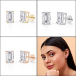 Load image into Gallery viewer, 2.00 CTW Diamond Stud Earrings – Lab‑Grown, IGI Certified, Multiple Shapes