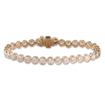 Load image into Gallery viewer, Ready to Ship – 6.70 CT Round Cut Lab-Grown Diamond Bracelet in 10K Yellow Gold