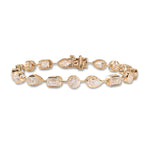 Load image into Gallery viewer, Ready to Ship – 9.24 CT Multi-Shape Lab-Grown Diamond Bracelet in 10K Yellow Gold