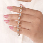 Load image into Gallery viewer, Ready to Ship – 9.24 CT Multi-Shape Lab-Grown Diamond Bracelet in 10K Yellow Gold