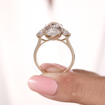 Load image into Gallery viewer, Ready-to-Ship 5.60 CT Step Oval Three-Stone Lab-Grown Diamond Ring | 14K Yellow Gold