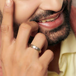 Load image into Gallery viewer, 0.11 CT Lab-Grown Round Diamond Men’s Ring | Minimalist & IGI Certified