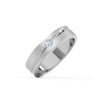 Load image into Gallery viewer, 0.07 CT Lab-Grown Diamond Men’s White Gold Ring | Single Stone IGI Certified