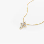 Load image into Gallery viewer, IGI Certified Lab-Grown Diamond Cross Pendant Necklace – Solid Gold